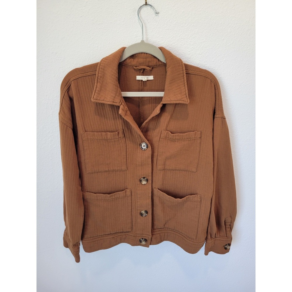 Maurices 100% Cotton Utility Jacket Brown – Women's Medium